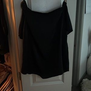 Black off the shoulder top